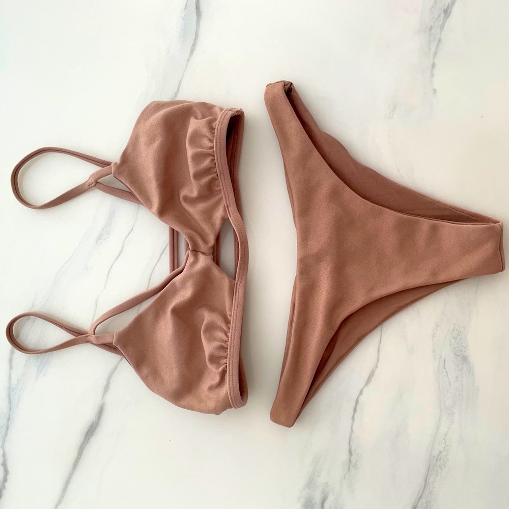 Blue life nude bikini set size large